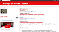 Desktop Screenshot of musingsonmichaelcrichton.com